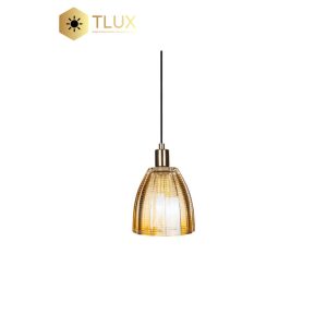 Amber Cone Layer Design Glass Pendant Light Fixture
