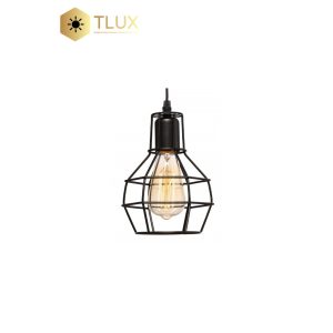 Metallic Mini Geometric Cage Pendant Light Fixture