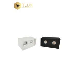 Dual / Double / 2 Head Surface Mount GU10 Grill Studio Downlight Fixture