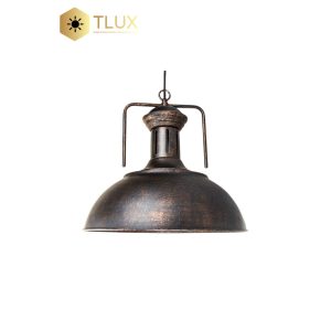 Metallic Rustic Vintage Industrial Dome Pendant Light Fixture