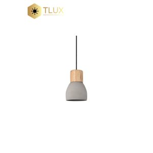 Mini Concrete Cement and Wood Cover Pendant Light Fixture