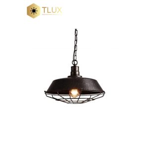 Rustic Metallic Torch Net Frame Pendant Light Fixture