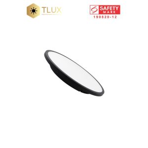 TLUX Safety Mark LED 40W Black Round Ceiling Surface Mount Downlight