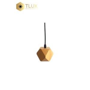 TLUX Wooden Geometric Pendant Light / Lamp Fixture E27 Bulb Holder (2 pc)
