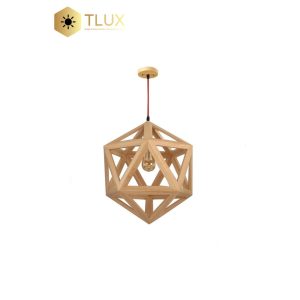 Wooden Geometric Pendant Light Fixture
